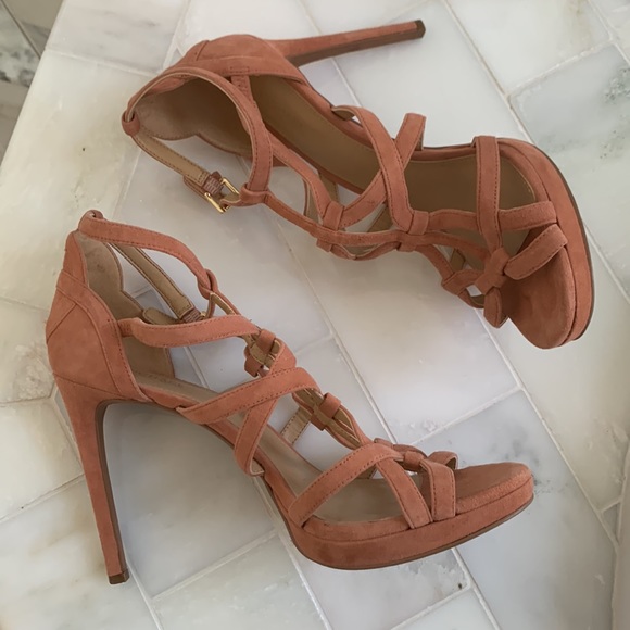 Michael Kors Blush Suede Heels - Picture 5 of 7